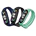 BDIG 3 Stück Armband für Xiaomi Mi Band 6 & Amazfit Band 5, MiBand 5 Smart Ersatzbänder Bunte Soft Silikon Armband Smartwatch Ersatzarmband für Xiaomi Mi Band 6