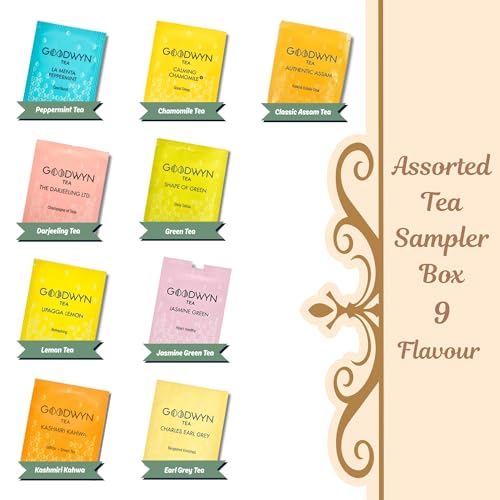 Image of Goodwyn Tea Alluring Chest (90 Tea Bags) | Assorted | Royal Exotic Wooden Tea Box | Best Premium Tea Hamper Gift Box Set Souvenir for Foreigners, Office, Corporates | Wedding | Welcome | Anniversary | Birthday | Festivals | Occassion
