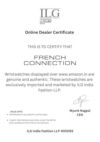 Image of French Connection Alice | Green Round Dial | Roman Numerals | Date Display | Analog Watch for Women - FCN00085H