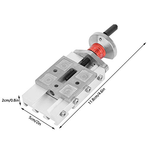 Cross Slide,Z008M Lathe Metal Cross Slide Block 32mm, Iron and Aluminium Alloy,for Z-Axis and Y-Axis Lathe Machining 14 x 5 x 2cm