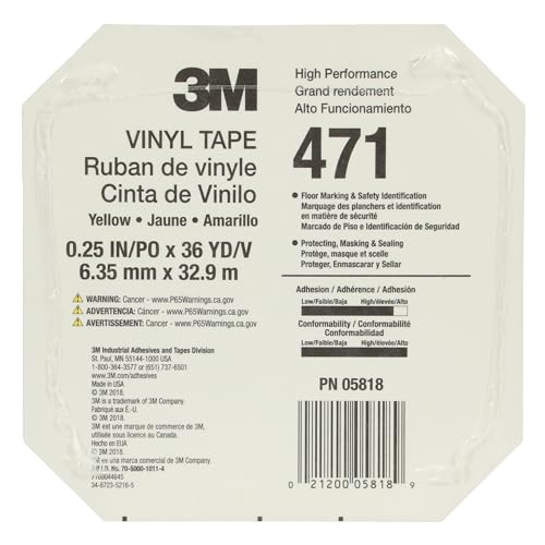 Image of 3M Vinyl Tape 471, 1 /4' x 36 yd.
