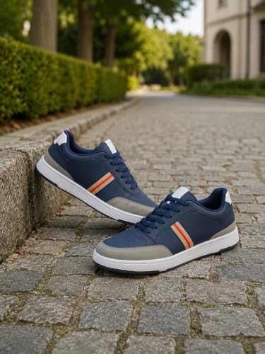Image of Centrino Sneakers for Men | Lightweight Casual Shoes for Men Stylish | Breathable Mesh Walking Shoes | Cushioned Insole Comfortable Shoe for Man | Durable Sole Footwear|Trendy Lace-Up Shoes for College, Parties & Daily Use (9622)