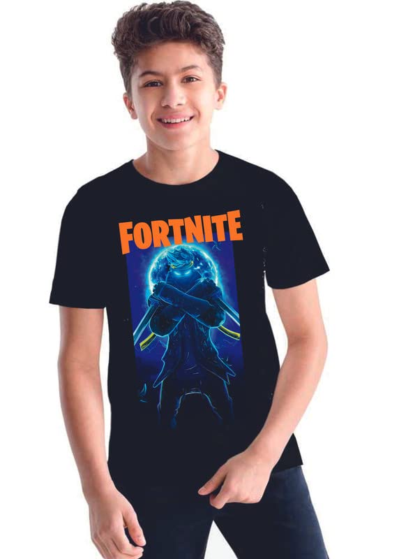 Munrocart Graphic Printed T-Shirt for Kids |Radi3ntBeing fortnite Tshirt | 100% Cotton 10-11 Years |T-Shirt Boys