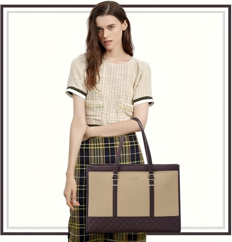 Image of Crewer Bayne Large Size Tote Bag for Woman | Laptop Bags for Women Office Use | Handbag for Women Big Size | Elegant Office Bag for Woman | Tote Bags | 13 Inch Laptops