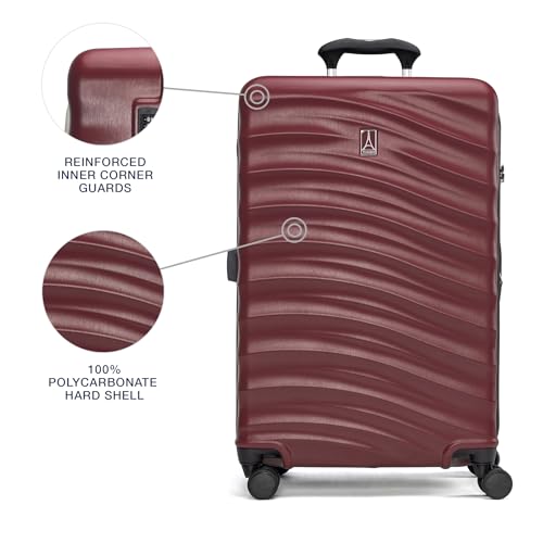 Image of Travelpro Maxlite Air V2 Hardside Expandable Checked Luggage, 8 Spinner Wheels, Lightweight Hard Shell Suitcase, TSA lock, Cabernet, Checked Medium 25-Inch