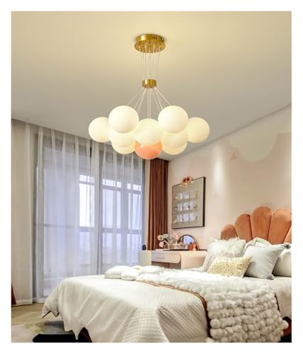 Lustre suspendu 3D Lune tricolore pour éclairer efficacement les grands salons
