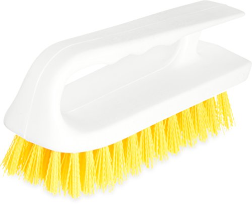 Image of SPARTA 4002404 Ergonomic Iron-Shaped Handle Scrub Brush, 6 inch, Yellow