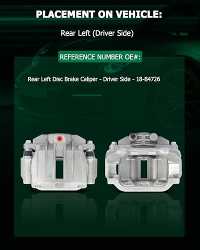 Image of SCITOO Rear Right Brake Caliper With Bracket 18-B4727 Compatible For Cadillac 2000-2002 For Chevrolet 1999-2005 For GMC 1999-2005