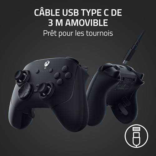 Razer Wolverine V3 Tournament Edition - Manette Esports filaire pour Xbox X|S & PC (boutons d'action tactiles Mecha, HyperTriggers Pro, D-Pad 8 directions, câble USB-C 3m) Noir