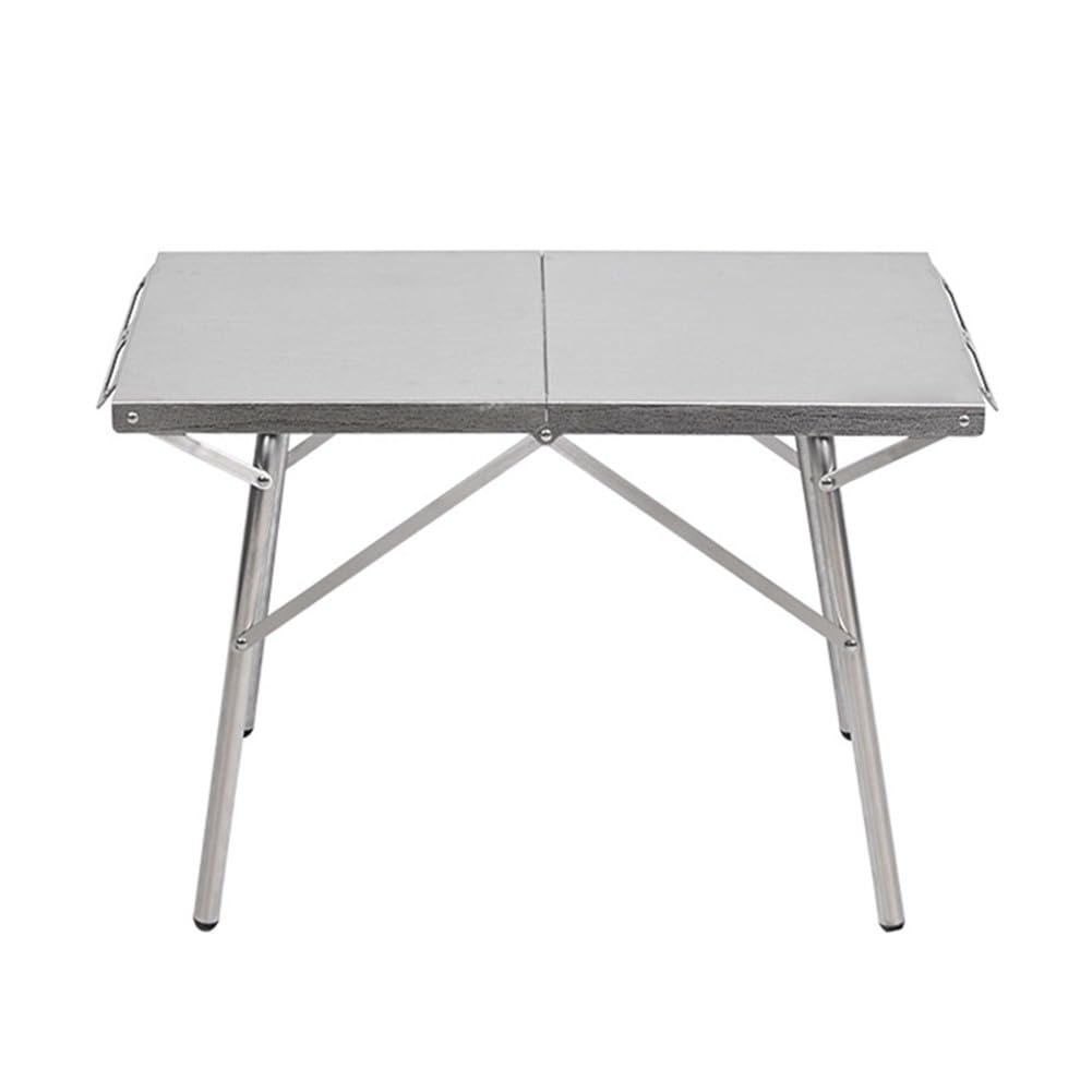 Table de camping pliante 63x35cm en acier robuste pour pique-nique et randonnée
