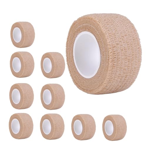 ifundom 10 Pack Finger Guard Straps Sports Elastic Bandage Wrap Pressure Bandage for Finger Non-Woven Comfortable Fit Versatile Easy to Use