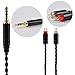 Kinboofi 6 Core Silver Plated Earphone Cable, Black Upgrade 2PIN Detachable Earphone Wire for AS10 ZS10 Pro ZS6 ZS10 ZSR ZST C10 TRN V80 V20 TFZ (3.5mm Audio Jack, 2 Pin)