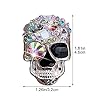 Keuyeo Crystal Skull Car Vent Clips Car Aromatic Vent Clip Auto Air Vent Decor Outlet Freshener Car Charm Accessories for Car Halloween Decor #1