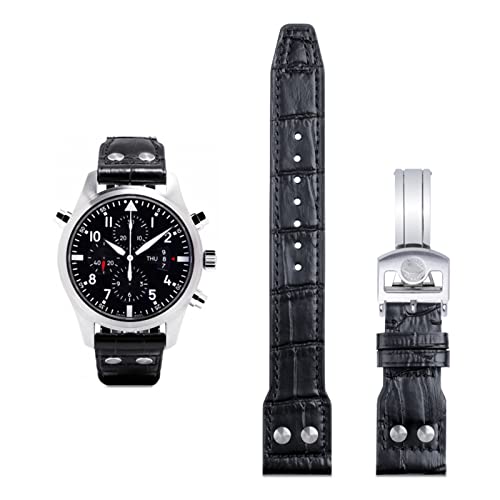 Bracelet montre cuir marron 21mm, l'accessoire idéal pour pilote