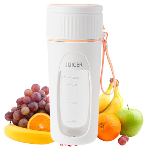 GjnjfdF Licuadora Pequeña | Utensilios de Cocina Potentes - Pequeña Licuadora Para Frutas Con Vasos,Para Leche Café Hogar Cocina Acampada Picnic Viaje Deportes Exterior Senderismo Escalada