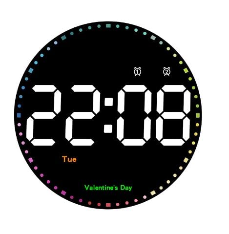 Reloj de pared, reloj despertador digital de 10 pulgadas con pantalla LED retroiluminada grande, funcionamiento enchufable, relojes de noche con fecha, día y temperatura, funciona con pilas (no