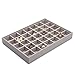 Vlando Miller Jewelry Tray Stackable Showcase Display Drawer Organizer Storage Checkerboard,Multiple Color Combinations, Large Capacity Multi-Layer Design and Fashion(Grey)