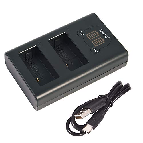 Image of DSTE Dual USB Charger with LCD Display for DMW-BLC12 DMW-BLC12E DMW-BLC12PP BP-DC12 BP-DC12U BP-DC12E and Panasonic Lumix DMC-G6 DMC-G7 DMC-GH2 DMC-FZ200 DMC-FZ200GK DMC-FZ1000 V-LUX4 Leica Q Camera