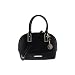 Anne Klein Shimmer Down Dome Satchel, Black, One Size