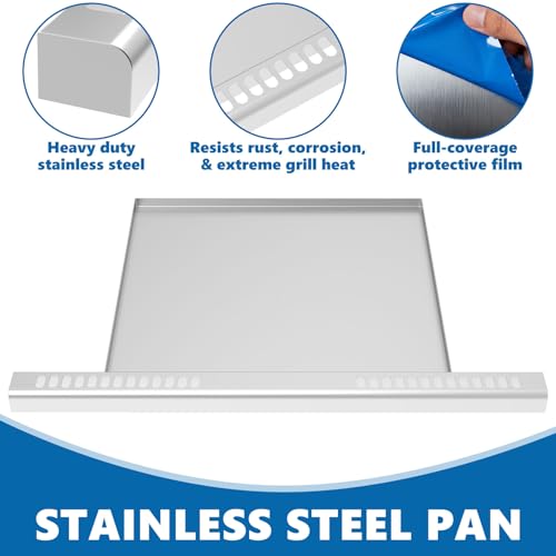 Image of SafBbcue Grease Tray for Blaze 32 inch 4-Burner, Replaces BLZ-32-085 | Direct replacement for BLZ-32-085, Fits Blaze 32 inch 4-Burner Traditional & LTE grills, Rust-proof, easy clean, fire-resistant