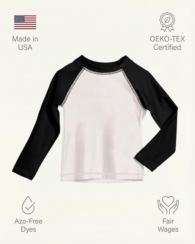 Image of City Threads Rash Guard for Boys SPF 50+ Made in USA, Long Sleeve Swim Shirt with Sun Protection, Toddler, and Youth Sizes