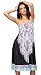 Honeystore Women's Fashion Spring Summer Flower Print Resort Beach Sundress Black M