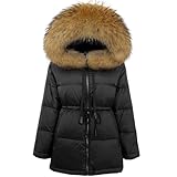 manteau fourrure renard roux ● Doté d'un luxueux et véritable col en fourrure de renard pour une touche d'élégance.