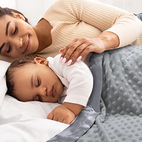3 Pieces Baby Blankets For Girls And Boys Soft Dot Blankets With Silky Satin Backing, Double Layer Gender Baby Receiving Blanket For Newborn, Toddler, Infant Gifts, 30 X 40 Inch #TOP5