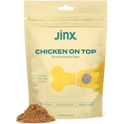 Jinx Premium Freeze-Dried Dog Food Toppers, Chicken on Top - Healthy & Natural Meal Toppers for Dogs with Real Chicken with Real Ingredients & No Fillers - Pet Products for All Lifestages - 3oz