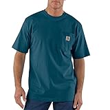 Carhartt Herren-T-Shirt, lockere Passform, schwer, kurzärmelig, mit Tasche, Closeout, Stream Blue, XX-Large