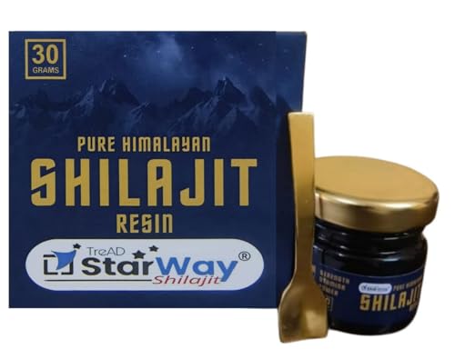 Image of Pure Himalayan Shilajit Resin 30g - Natural Energy Booster with 60% Fulvic Acid - Ayurvedic Health Supplement to Boost Testosterone, Increase Stamina & Strength, Reduce Stress - Net 30g