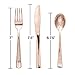 Creative Converting 315134 Assorted Rosegold Plastic Cutlery Set, 24 pcs
