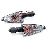 aprilia mana 850 automatik -Slichtfarbe: Bernstein XCVUISDFJK Autodekorationszubehör Motorradzubehör Vorder- / Hinterradanzeige Lampe Blinker Blinker Licht Fit für Aprilia NA 850 GT/Mana SL 750 Shiver/GT SMV 750 (Color : Smoke 36mm)