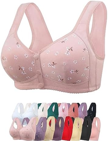 Daisy Bra for Seniors, Front Snap Closure Bras, Front Snaps Daisy Bras for Older Women