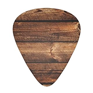 Lot de 12 médiators en bois marron pour guitare, accessoires de guitare, guitare acoustique, guitare électrique, guitare basse - Les Beatles, Paul McCartney, John Lennon, RIngo Starr, George Harrison