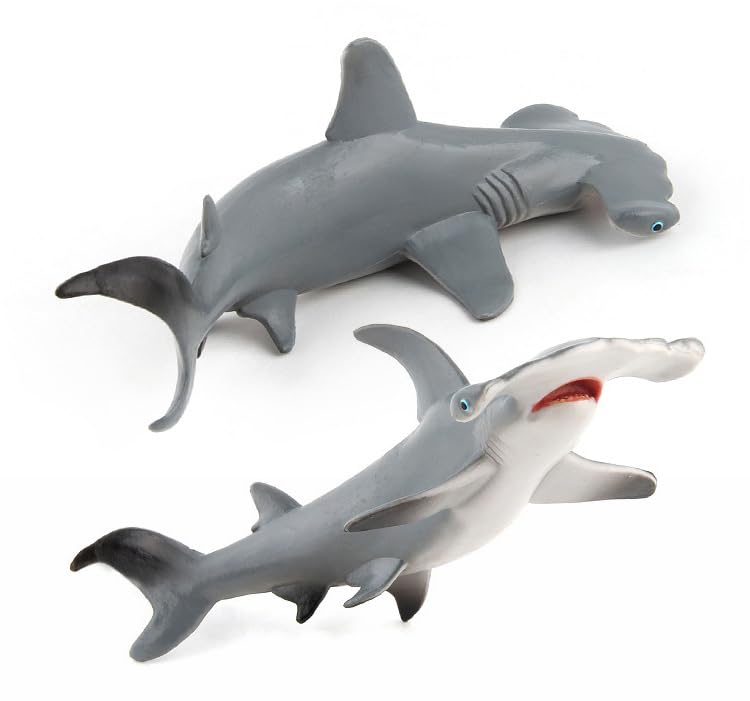 Image of SmilerSmile 7 inch Hammerhead Shark Figurine Plastic Sea Creature Toy for Toddlers