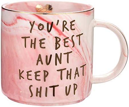 Hendson Aunt Gifts from Niece, Nephew - You're The Best Aunt Keep That S Up - Funny Gift for Aunts - BAE Best Aunt Ever Gifts for Birthday - Great Auntie Gifts - Favorite Aunt Mug, Ceramic Coffee Cup