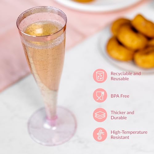 Prestee Disposable Champagne Flutes, 4.5 oz Plastic Champagne Glasses by Prestee - Used condition - Image 5