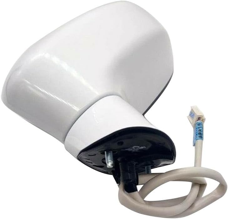 beler White Left Driver Side Rearview Wing Door Mirror Power Glass 3Wire LH Assembly Fit for Honda Civic 2006-2011