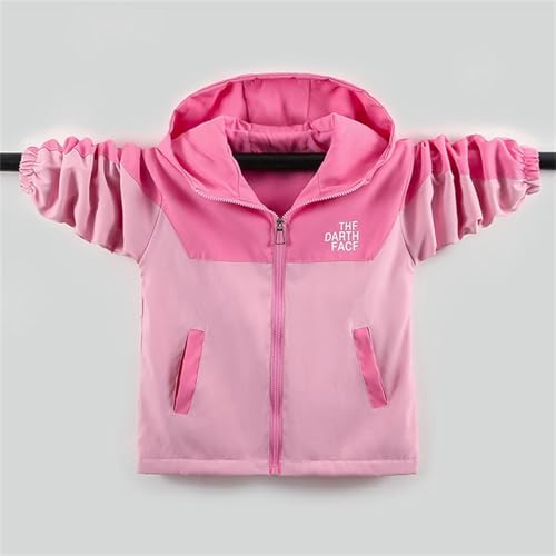 Girls Waterproof Hooded Jacket for Teen 𝐂olor Block Lightweight Zip Up Raincoat Outdoor Athletic Windbreaker2