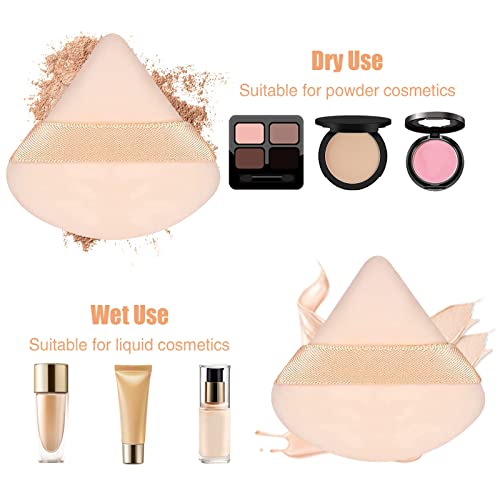 image for Pimoys 6 Pieces Powder Puff Face Triangle Makeup Sponge Soft Powder Pu