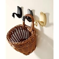 MFYS Unique Swan Coat Hooks Bird Wall Hooks Home Decorative Hangers for Bedroom or Bathroom (Brushed Nickel, Smaller)