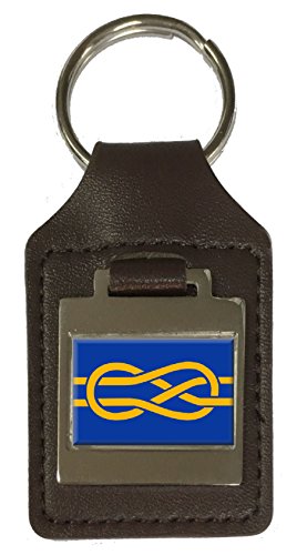Porte-clés en cuir gravé Fiav en cuir véritable et finitions artisanales