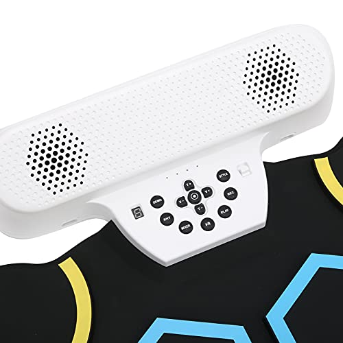 Roll-up drum draagbare coole dubbele hoorn elektronische drumset oefenpad drumkit zwart - Image 7