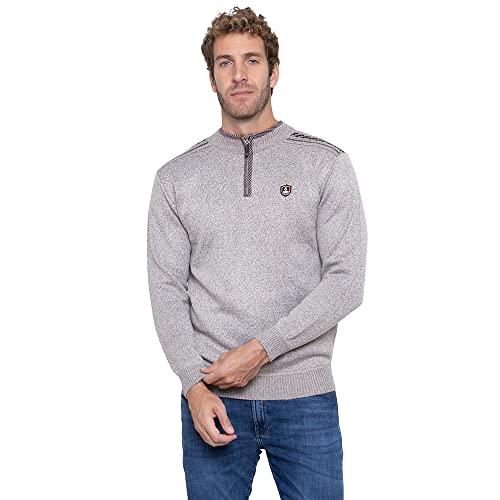 Suéter Tricot Fino de Lã Acrílica com textura suave e bom acabamento (P, Creme)