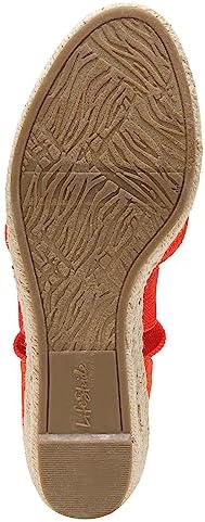 LifeStride Womens Kascade Espadrille Wedge Mary Jane Flat, Orange, 7 Wide US | Image 7