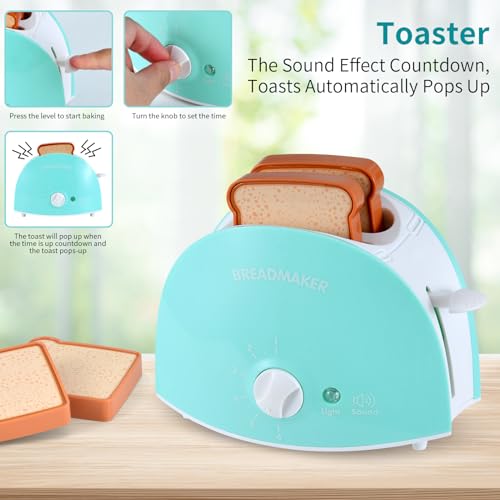 Ehome KG0001 Play Kitchen Appliances Toy Set, Kids Kitchen Accessories Pretend Play Kitchen Toys Playset With Coffee Maker, Blender thumb #3