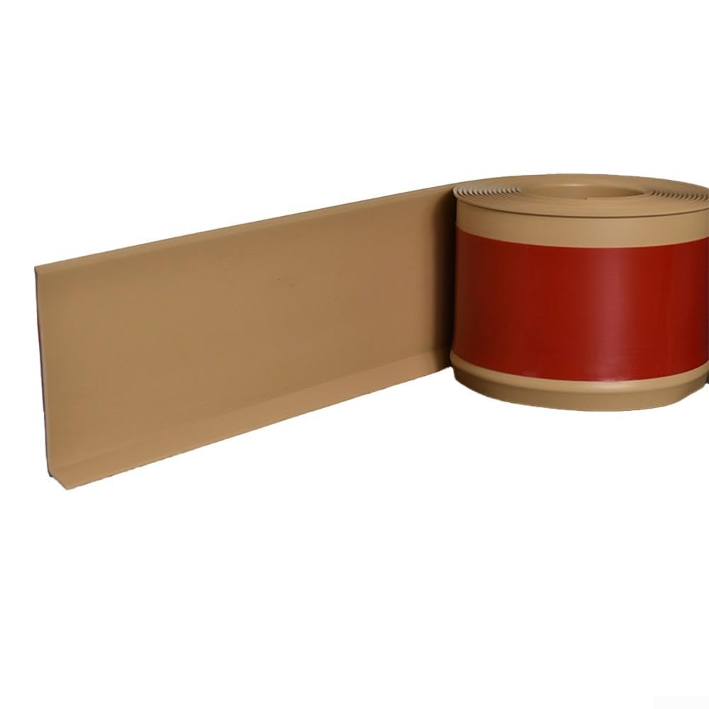 Tira de moldura de pared autoadhesiva de PVC para sala de estar, dormitorio, decoración del hogar, gris, marrón, negro, blanco, amarillo, roble gris, grano de madera (gris)