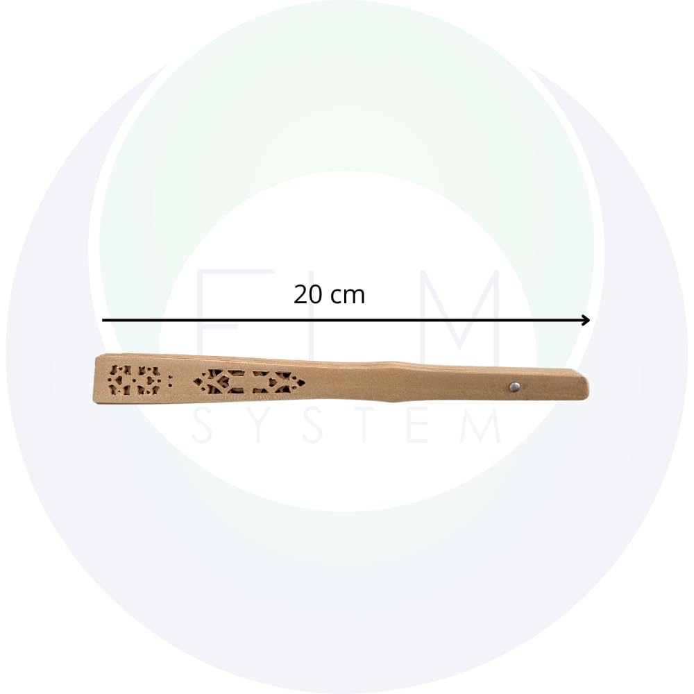 VENTAGLI VENTAGLIO IN LEGNO INTAGLIATO PER MATRIMONIO KIT WEDDING SPOSA (20CM, 60)