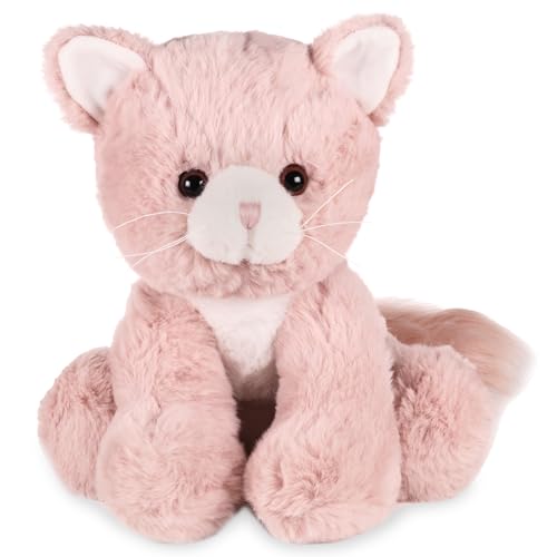 Image of Bearington Mew Mew The Pink Kitty Stuffed Animal Plush, 10.5 Inch Stuffed Animal - Cat Plush - Cat Stuffy